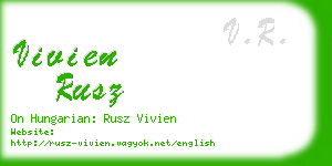 vivien rusz business card